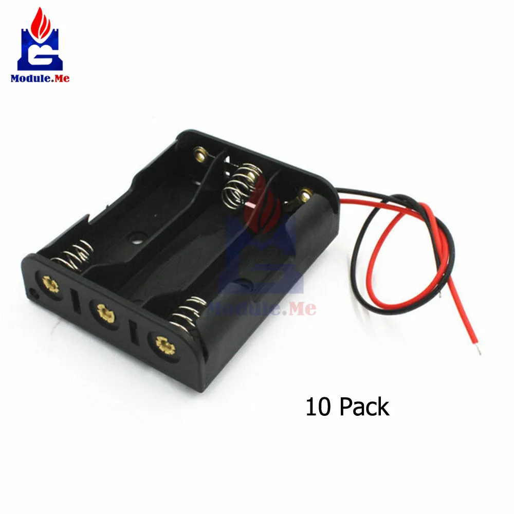 10PCS/Lot 3 Batteries Plastic Case Storage Box Holder with Wire Leads for AA Battery
10PCS/Lot 3 Batteries Plastic Case Storage Box Holder with Wire Leads for AA Battery