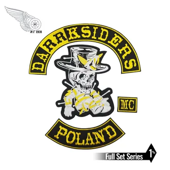 Embroidery DARRKSIDERS POLAND patch mummy skull biker patches for clothing jacket vest decoration
Embroidery DARRKSIDERS POLAND patch mummy skull biker patches for clothing jacket vest decoration
