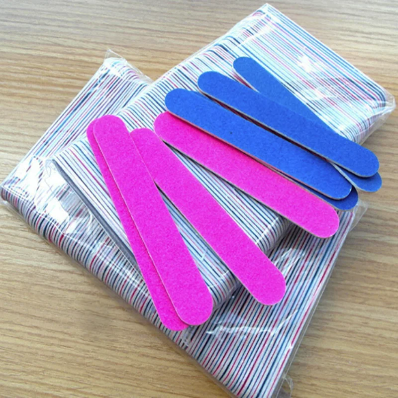 

100pcs Double-sided Nail Files Disposable Nail File Set Manicure Tools Portable Pedicure Rasp 180 240 grit Mini Nail Art Travel