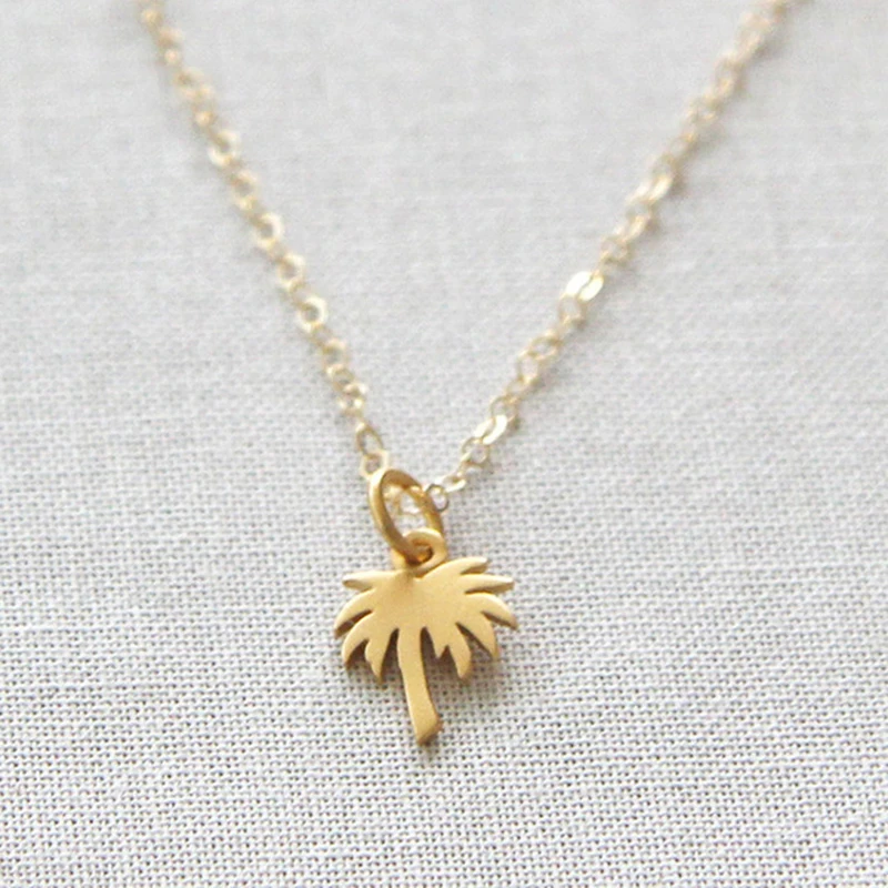 Очаровательное ожерелье из пальмового дерева золота|gold necklace|charm necklacenecklace gold |
