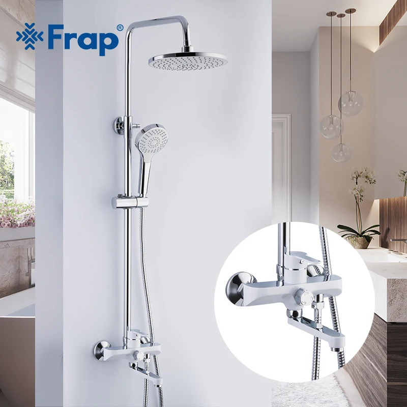 FRAP Sanitary Ware Suite Bathroom Shower mixer bath shower faucet taps rainfall shower head set waterfall bath tub faucet
FRAP Sanitary Ware Suite Bathroom Shower mixer bath shower faucet taps rainfall shower head set waterfall bath tub faucet