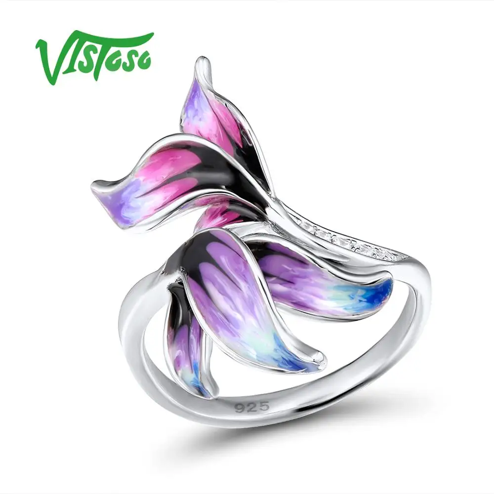 VISTOSO Silver Ring For Woman Purple Leaves 925 Sterling Silver Rings Natural Stone Fine Jewelry Handmade Enamel
VISTOSO Silver Ring For Woman Purple Leaves 925 Sterling Silver Rings Natural Stone Fine Jewelry Handmade Enamel