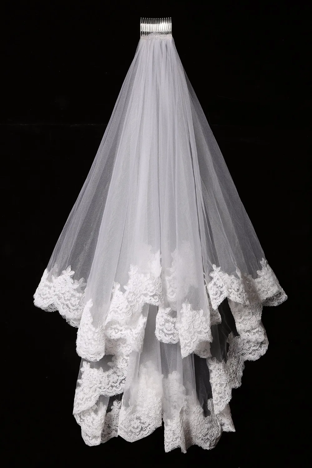 Elegant White/Ivory Two Layers Tulle Net Tulle Bride Veil 1.5m Long Lace Edge Tulle Veil For Wedding New Free Shipping SLV004
Elegant White/Ivory Two Layers Tulle Net Tulle Bride Veil 1.5m Long Lace Edge Tulle Veil For Wedding New Free Shipping SLV004