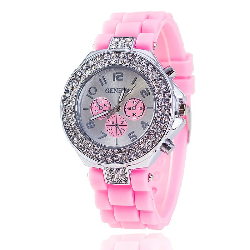 Geneva Rhinestone Crystal Lady three eyes silicone Band Analog Watch New Brand Women Watches Quartz Watch Relogios Femininos
Geneva Rhinestone Crystal Lady three eyes silicone Band Analog Watch New Brand Women Watches Quartz Watch Relogios Femininos