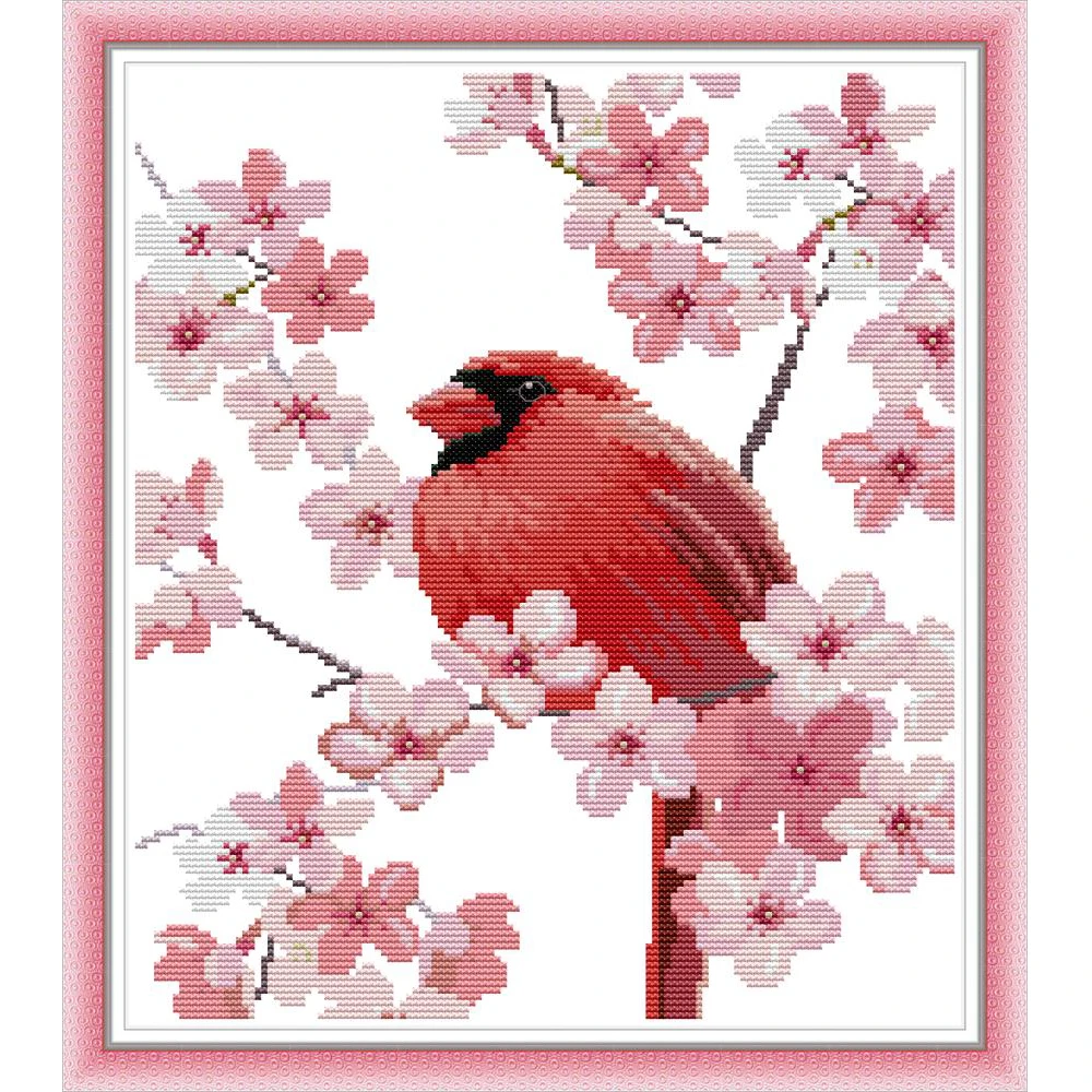 NKF Red Bird Cross Stitch Kits 11CT 14CT Chinese Embroidery Needlework Set Cross Stitch Pattern for Home Decor
NKF Red Bird Cross Stitch Kits 11CT 14CT Chinese Embroidery Needlework Set Cross Stitch Pattern for Home Decor