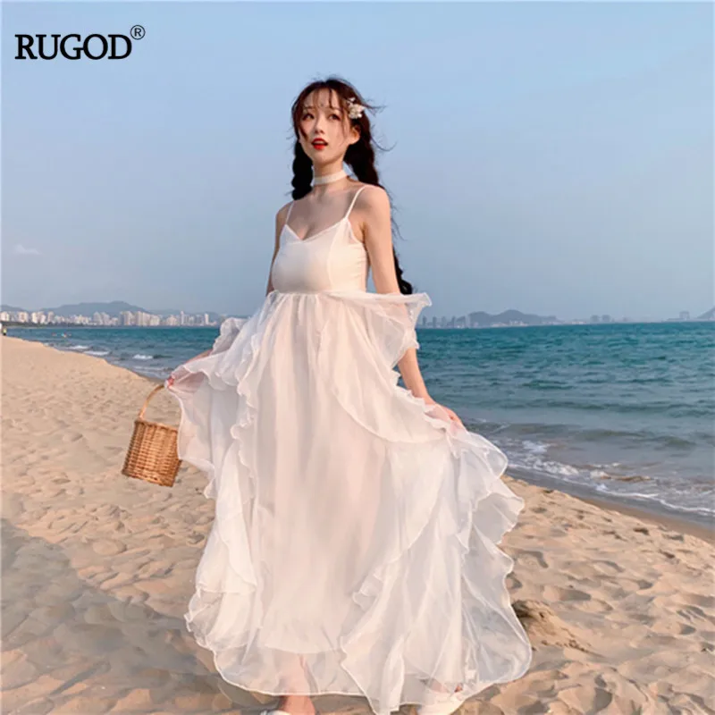 RUGOD 2019 summer women chiffon solid dress spaghettic strap v-neck casual lady sleeveless beach dress
RUGOD 2019 summer women chiffon solid dress spaghettic strap v-neck casual lady sleeveless beach dress