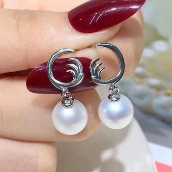 New Arrival S925 Silver Pearl Earrings Findings Stud Earrings Settings Mountings Parts Mounts for Wedding Gift Bridal Women
New Arrival S925 Silver Pearl Earrings Findings Stud Earrings Settings Mountings Parts Mounts for Wedding Gift Bridal Women