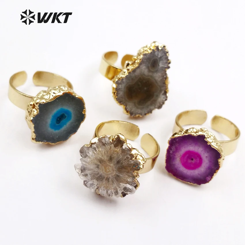 WT-R300 Amazing Natural Stalactite Quartz Irregular Shape Big Rings Metal Plated Rings For Fashion Women Jewelry Decoration
WT-R300 Amazing Natural Stalactite Quartz Irregular Shape Big Rings Metal Plated Rings For Fashion Women Jewelry Decoration