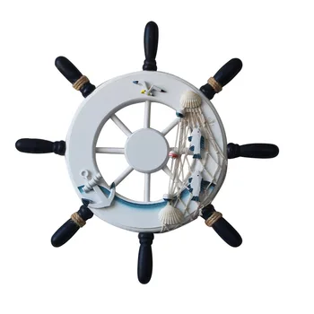 12.5 inch White Wooden rudder Figurines Handmade wall hanging Blue Ship's steering wheel Miniatures ornaments Decoration Crafts
12.5 inch White Wooden rudder Figurines Handmade wall hanging Blue Ship's steering wheel Miniatures ornaments Decoration Crafts