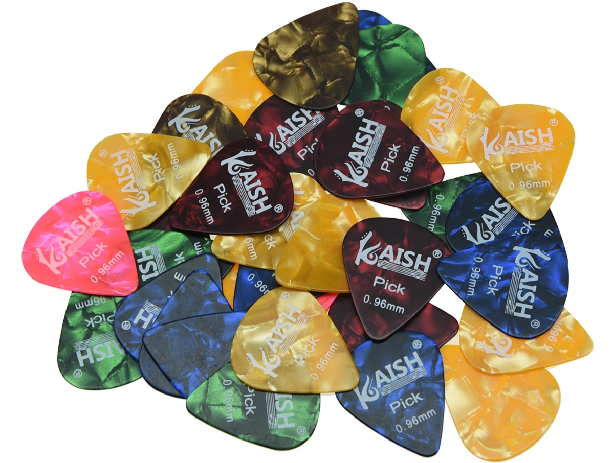 

High quality 60pcs Smooth Acoustic Electric Guitar Pick Picks 0.96mm Thickness Celluloid Plectrum Plectrums