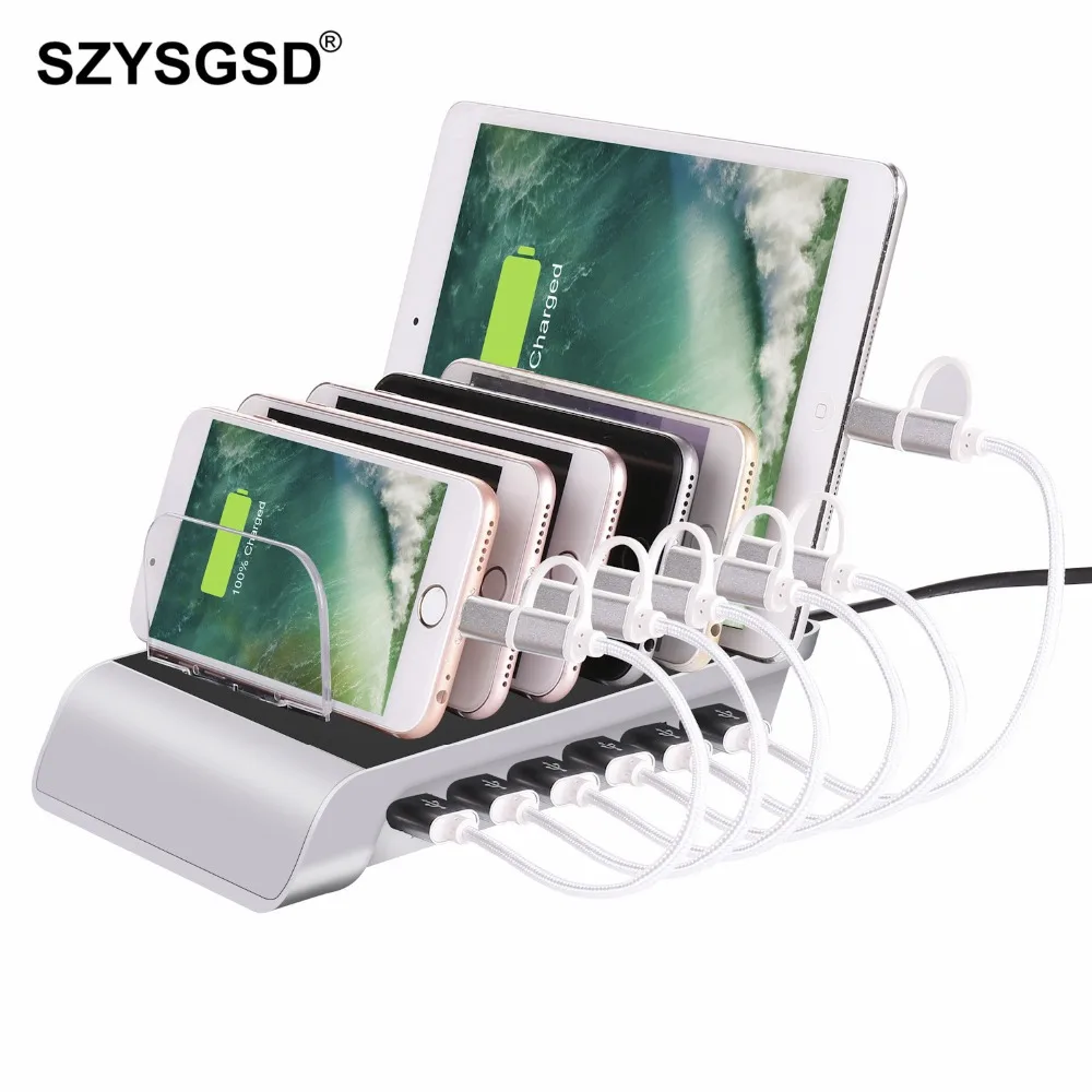 SZYSGSD Multi USB Charging Station Dock Stand Holder 5 Ports 2.4A Multi Function USB Charger For Mobile Phone Tablet PC Adapter
SZYSGSD Multi USB Charging Station Dock Stand Holder 5 Ports 2.4A Multi Function USB Charger For Mobile Phone Tablet PC Adapter