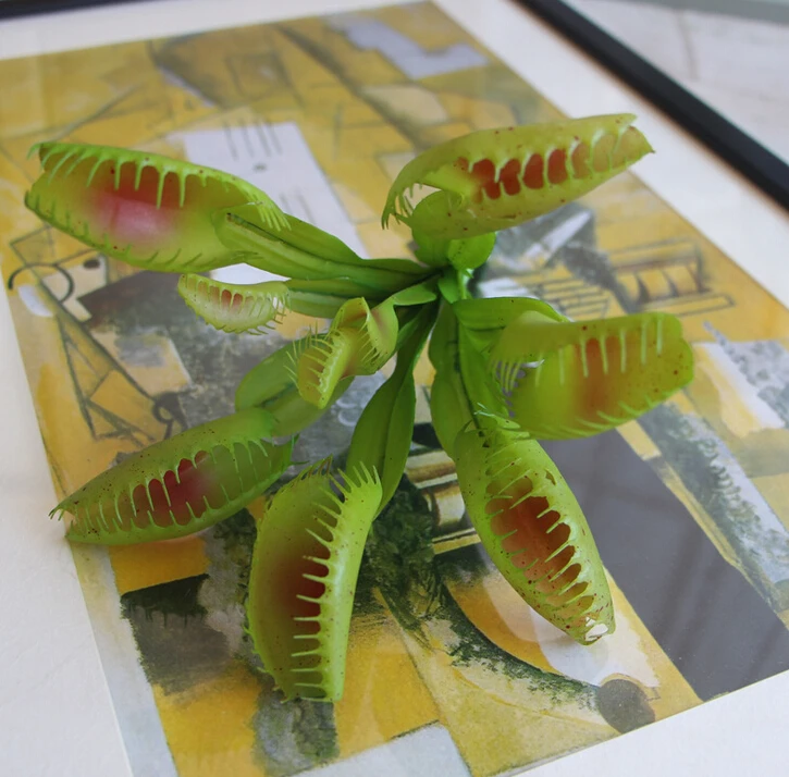 Nuonuowell Brand 9 5 Venus Flytrap Artificial Plant Green Purple Pest Control Fake Succulent Plants Home Decor Plants Home Decor Fake Succulent Plantsartificial Plants Aliexpress