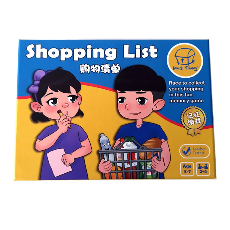 Shopping List Education Board Game Children's Educational Board Game Toys for Kid Child English/Chinese
Shopping List Education Board Game Children's Educational Board Game Toys for Kid Child English/Chinese