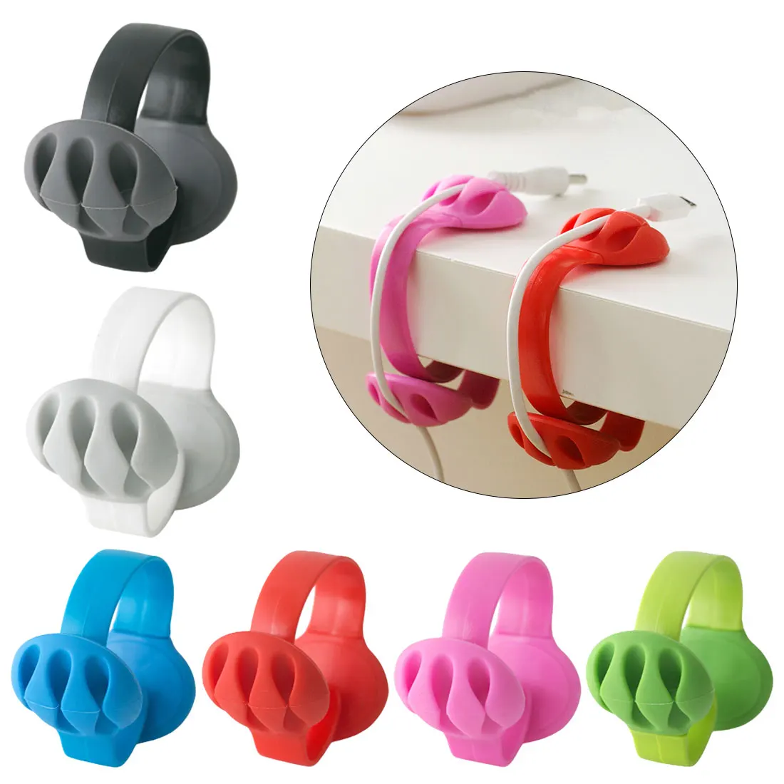 Flexible Clip Desk Tidy Organizer Wire Storage Data Line Fixer USB Charging Cable Holder Cable Office Supplies
Flexible Clip Desk Tidy Organizer Wire Storage Data Line Fixer USB Charging Cable Holder Cable Office Supplies