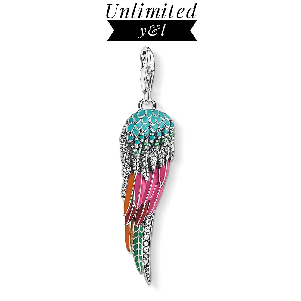 Feather Pendant Charm Parrot Bird Wing 925 Sterling Silver Fashion Jewelry Women Men Fit Thomas Style Bracelet Necklace 2019 New
Feather Pendant Charm Parrot Bird Wing 925 Sterling Silver Fashion Jewelry Women Men Fit Thomas Style Bracelet Necklace 2019 New