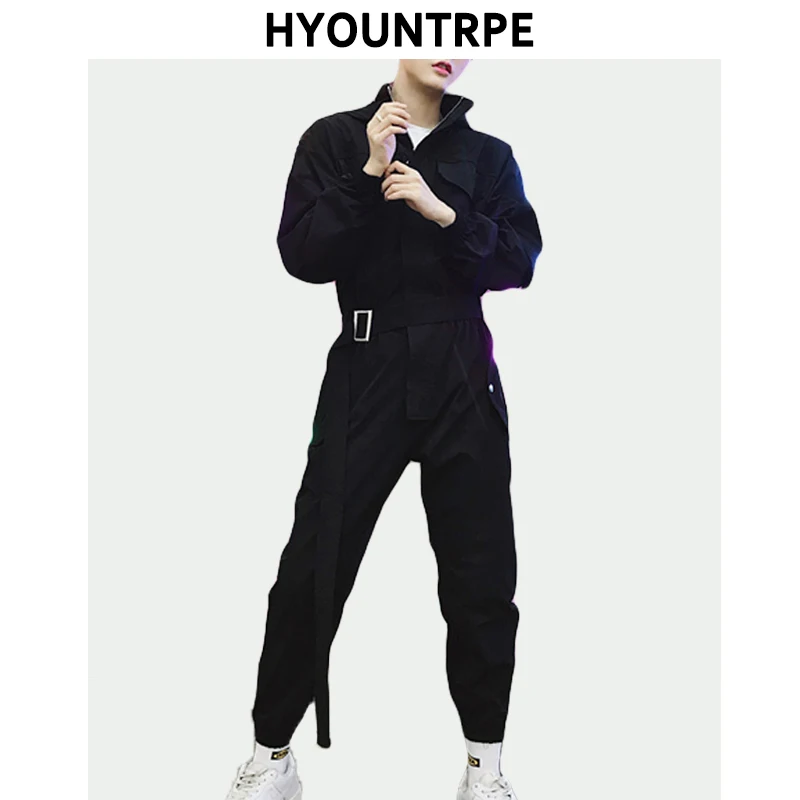 Fashion Zipper Men Hooded Romper Autumn Long Sleeve Jumpsuit with Belt Cargo Pockets Tops Trousers Black One-piece Suit Overalls
Fashion Zipper Men Hooded Romper Autumn Long Sleeve Jumpsuit with Belt Cargo Pockets Tops Trousers Black One-piece Suit Overalls