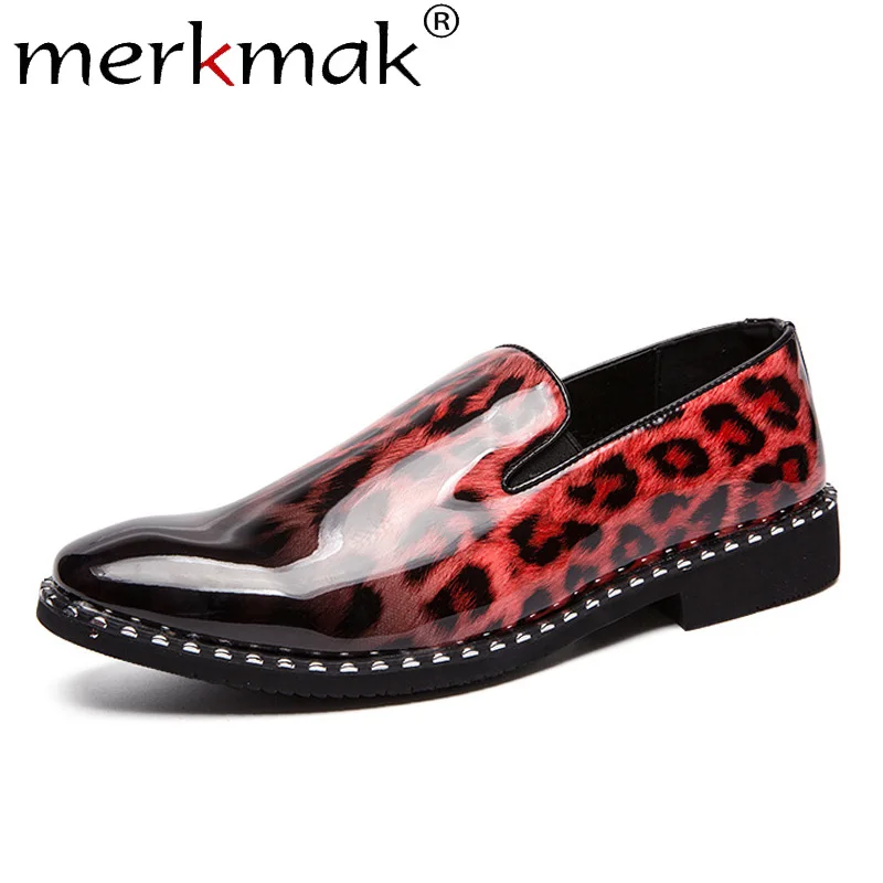 Merkmak Leopard Skin Leather Loafers Men's Summer Slip On Comfortable Men Dress Shoes Casual Large Size 38-44 Party Male Flat
Merkmak Leopard Skin Leather Loafers Men's Summer Slip On Comfortable Men Dress Shoes Casual Large Size 38-44 Party Male Flat