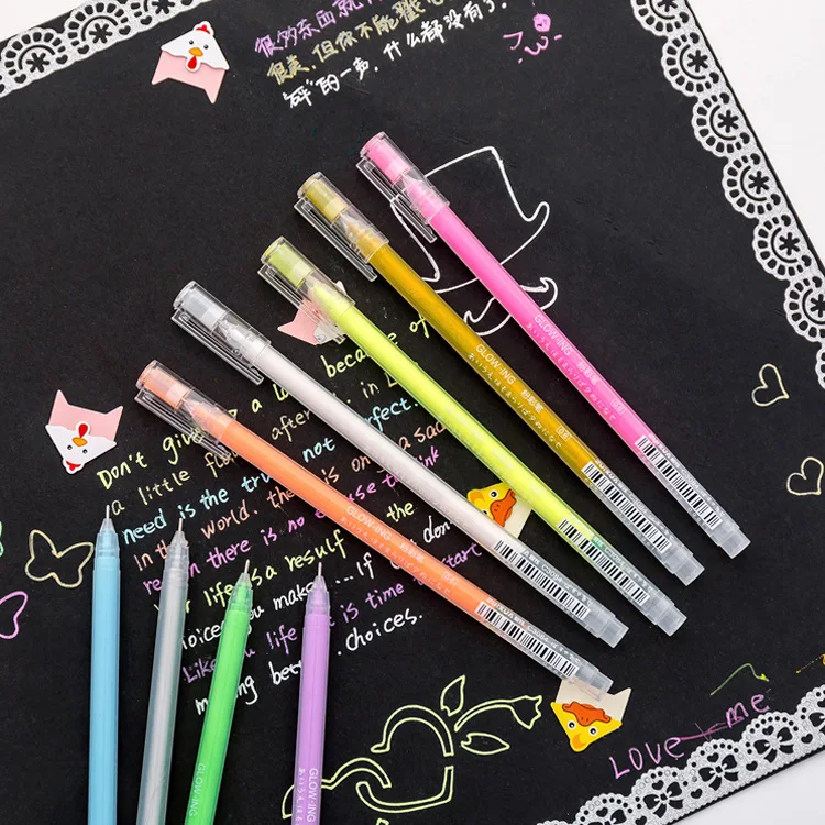 Highlighter marker pen DIY album diary graffiti water Chalk for student draw flash school supplies Creative Korean stationery
Highlighter marker pen DIY album diary graffiti water Chalk for student draw flash school supplies Creative Korean stationery