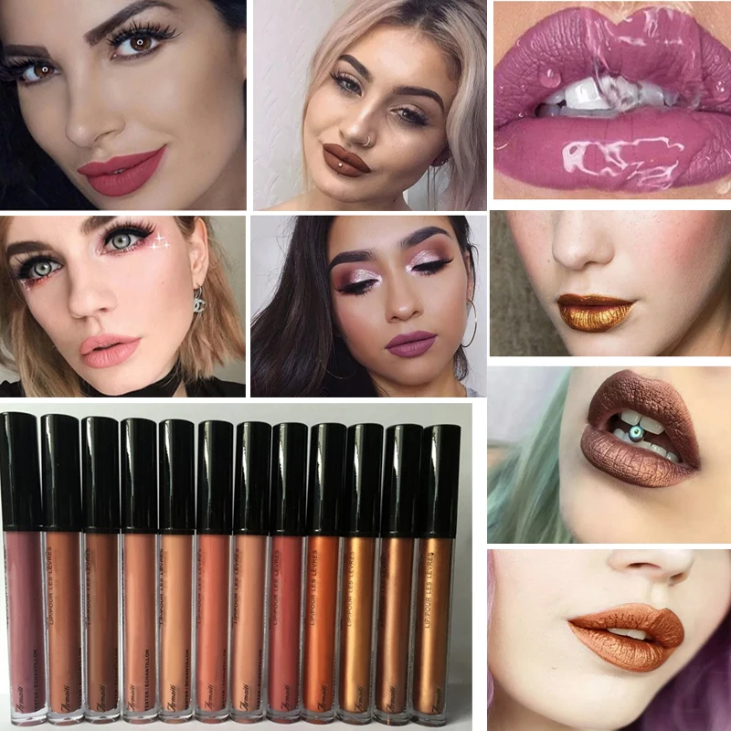 Professional Metal Lipgloss Matte Waterproof Makeup Long Lasting Pigments Gold Brown Metallic Lipstick Matte Liquid
Professional Metal Lipgloss Matte Waterproof Makeup Long Lasting Pigments Gold Brown Metallic Lipstick Matte Liquid