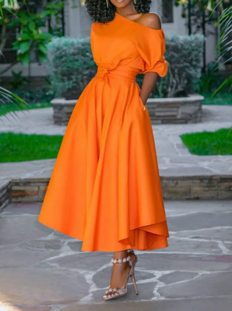 2019 Casual Long Dress Women Summer One Shoulder Sexy Fashion Street Travel High Waist Robe Ladies Big Swing Elegant Day Dresses
2019 Casual Long Dress Women Summer One Shoulder Sexy Fashion Street Travel High Waist Robe Ladies Big Swing Elegant Day Dresses