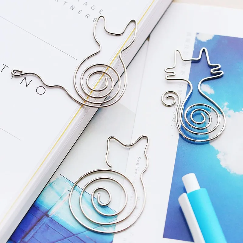 3pcs simple creative cartoon cat shape clip metal bookmark creative fun book holder stainless steel message folder
3pcs simple creative cartoon cat shape clip metal bookmark creative fun book holder stainless steel message folder