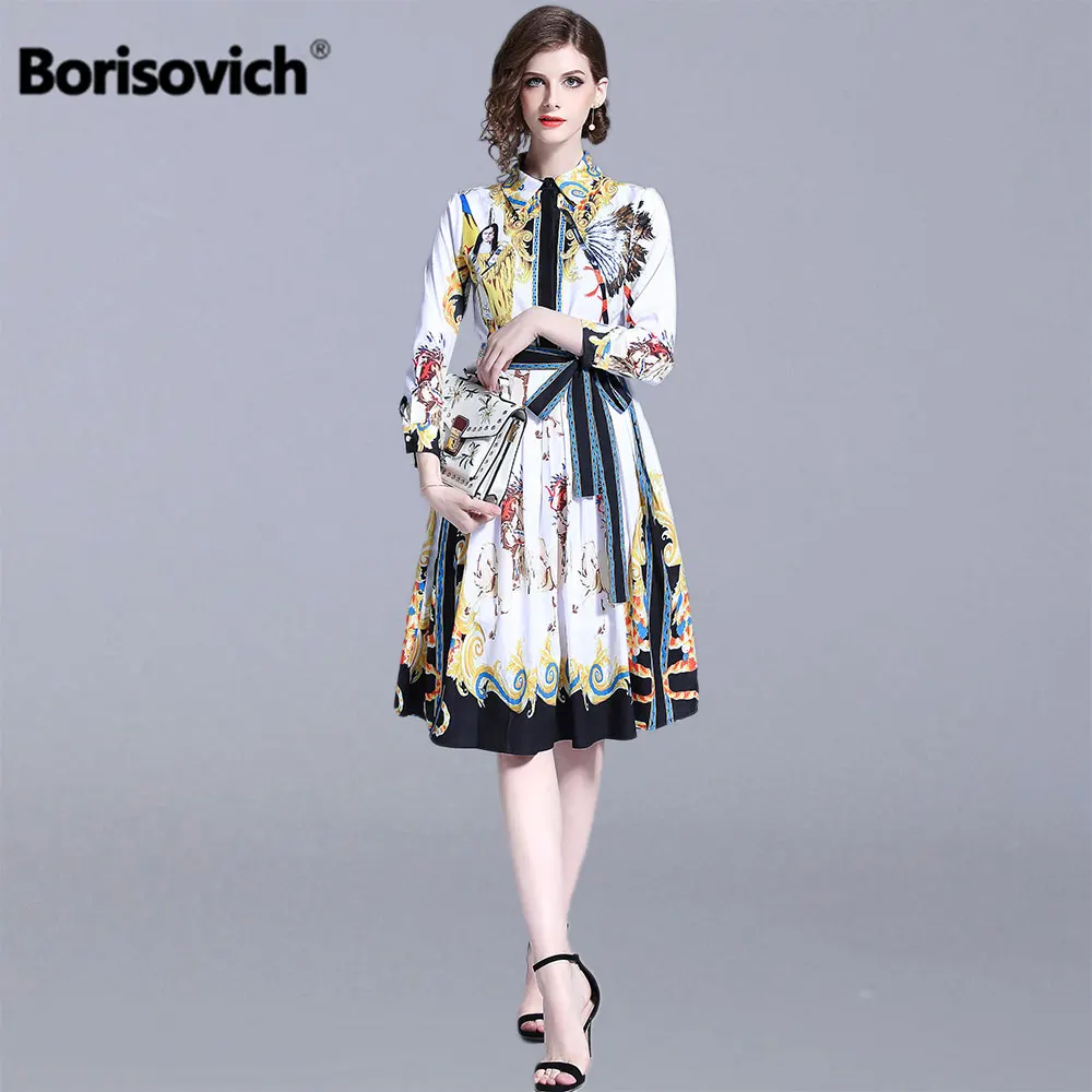 Borisovich Women Vintage Print Party Dresses New Brand 2019 Fashion Turn-down Collar Knee-length Female A-line Dress N1269
Borisovich Women Vintage Print Party Dresses New Brand 2019 Fashion Turn-down Collar Knee-length Female A-line Dress N1269