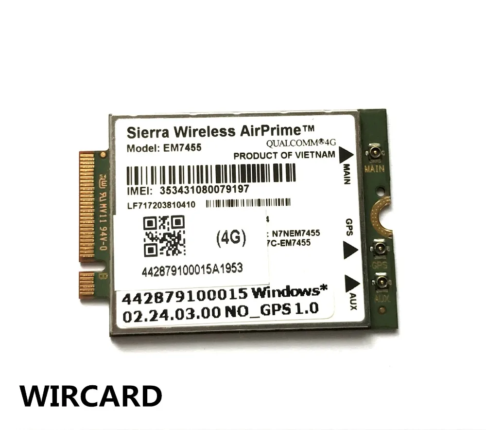 4G LTE WWAN CARD Wireless Airprime EM7455 GOBI6000 For Lenovo X270 T470 T470S