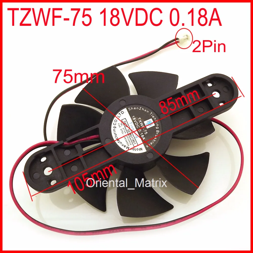 

Free Shipping BRUSHLESS DC FAN TXWF-75 PD-8025MS 75mm 18VDC 0.18A 2Pin For C21-RH2101/RH2102 Induction Cooker Cooling Fan