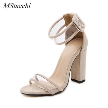 Mstacchi Fashion Women Sandals Summer Thick Heel High Heels Shoes Sexy Transparent Clear Buckle Sandalias Mujer Peep Toe Pumps
Mstacchi Fashion Women Sandals Summer Thick Heel High Heels Shoes Sexy Transparent Clear Buckle Sandalias Mujer Peep Toe Pumps