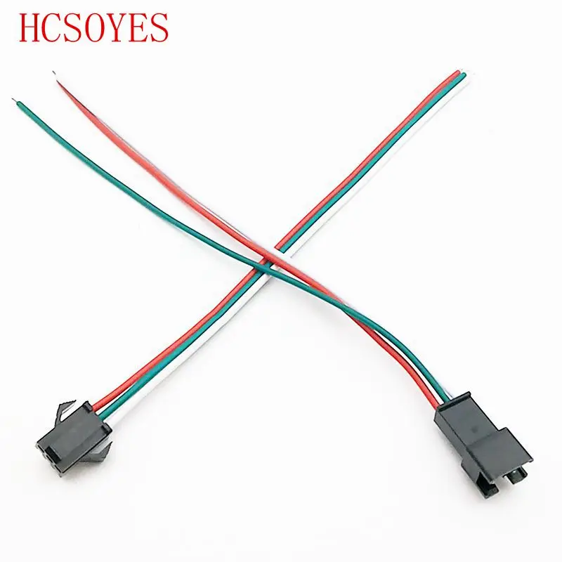 HCSOYES (5Pair/lots) 3 Pin JST SM Connectors For WS2812B WS2811 LED Strip Female and Male
HCSOYES (5Pair/lots) 3 Pin JST SM Connectors For WS2812B WS2811 LED Strip Female and Male