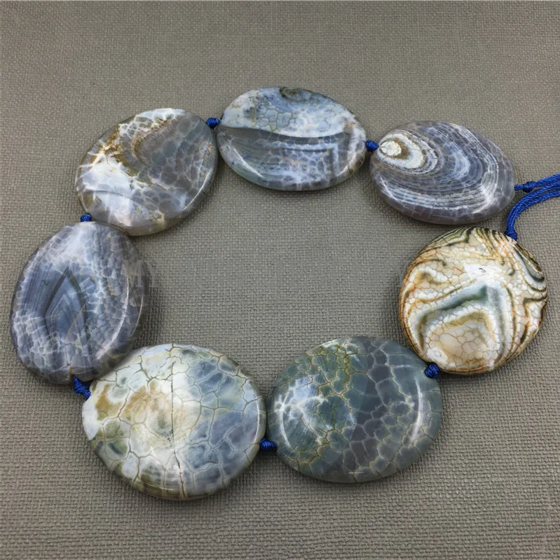 MY1245 Large Dragon Veins Agates Blue Thick Flat Oval Slice Slab Beads Pendant Necklace Jewelry Making 
MY1245 Large Dragon Veins Agates Blue Thick Flat Oval Slice Slab Beads Pendant Necklace Jewelry Making