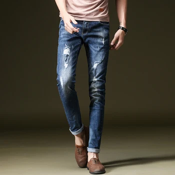 NIGRITY 2020 Spring New Design Model Men Slim Fit Elastic Light Vintage Blue Jeans Fashion Pant Stretch Distressed Male Trousers
NIGRITY 2020 Spring New Design Model Men Slim Fit Elastic Light Vintage Blue Jeans Fashion Pant Stretch Distressed Male Trousers