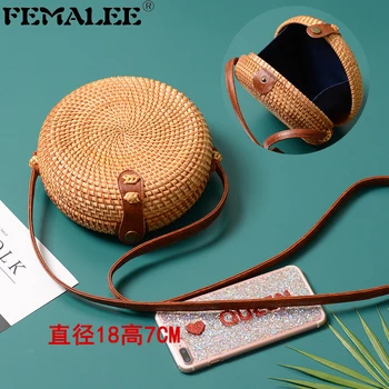 FEMALEE Vietnam Pure Hand Bali Rattan Bag Vintage Crossbody Beach Summer Round Straw Bag Travel Mini Handbags Woven Circle Bags
FEMALEE Vietnam Pure Hand Bali Rattan Bag Vintage Crossbody Beach Summer Round Straw Bag Travel Mini Handbags Woven Circle Bags