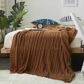 Handmade Knitted Blanket Thick Yarn Knitted Sofa Cover Warm Winter Sofa Bed Home Decor Throws Gray Brown Pink Blankets Cobertor
Handmade Knitted Blanket Thick Yarn Knitted Sofa Cover Warm Winter Sofa Bed Home Decor Throws Gray Brown Pink Blankets Cobertor