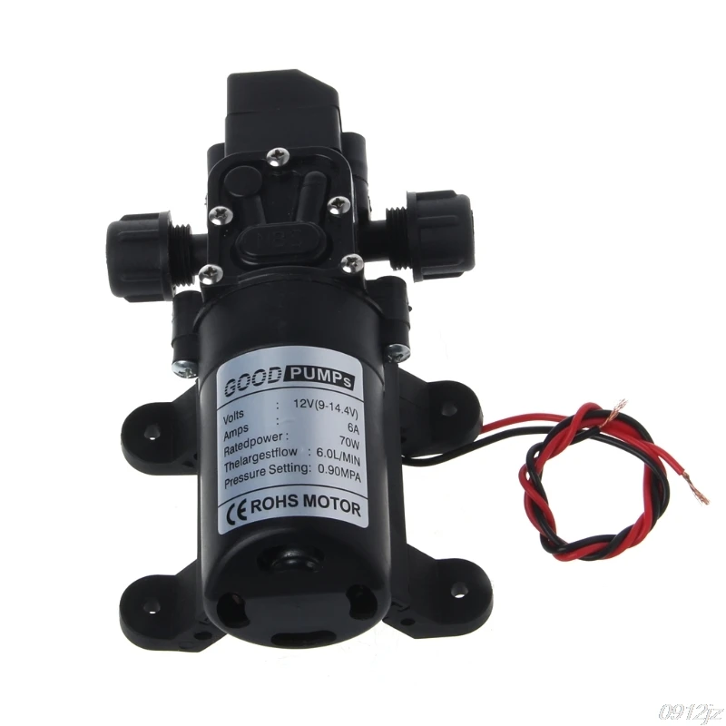 DC 12V 130PSI 6L/Min Water High Pressure Diaphragm Self Priming Pump 70W New Drop Ship Tool
DC 12V 130PSI 6L/Min Water High Pressure Diaphragm Self Priming Pump 70W New Drop Ship Tool
