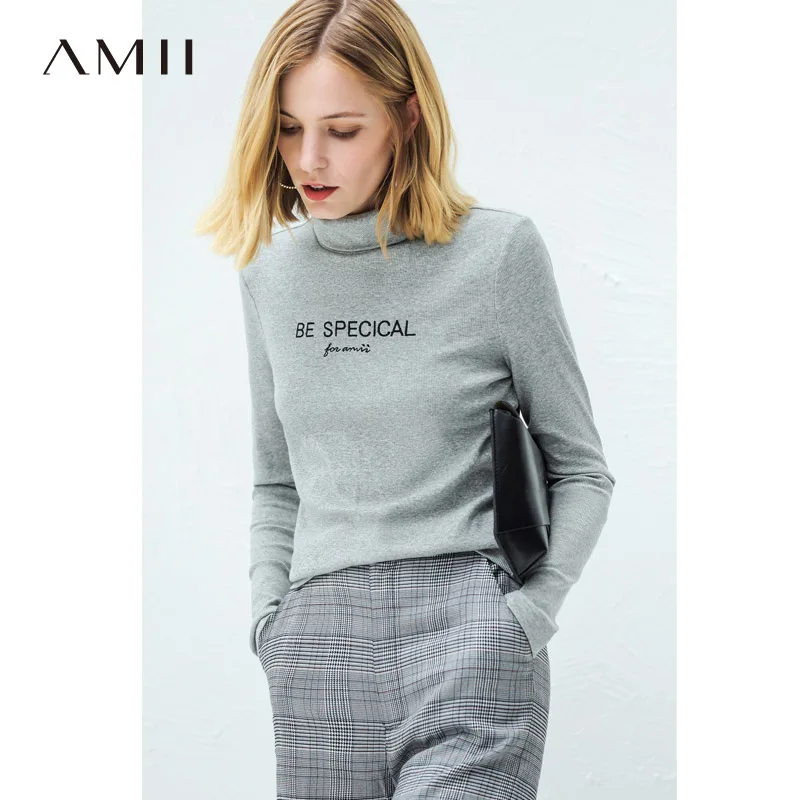 Amii Minimalist Women 2019 Autumn Sweater Turtleneck Knitted Chic Embroidery Be Special Slogan Female Pullovers Sweaters
Amii Minimalist Women 2019 Autumn Sweater Turtleneck Knitted Chic Embroidery Be Special Slogan Female Pullovers Sweaters
