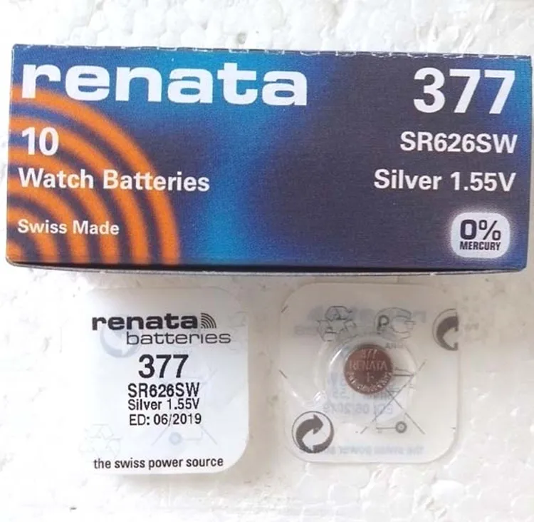 100pcs RETAIL Brand New Renata LONG LASTING 377 SR626SW SR626 V377 AG4 Watch Battery Button Coin Cell Swiss Made 100% Original
100pcs RETAIL Brand New Renata LONG LASTING 377 SR626SW SR626 V377 AG4 Watch Battery Button Coin Cell Swiss Made 100% Original