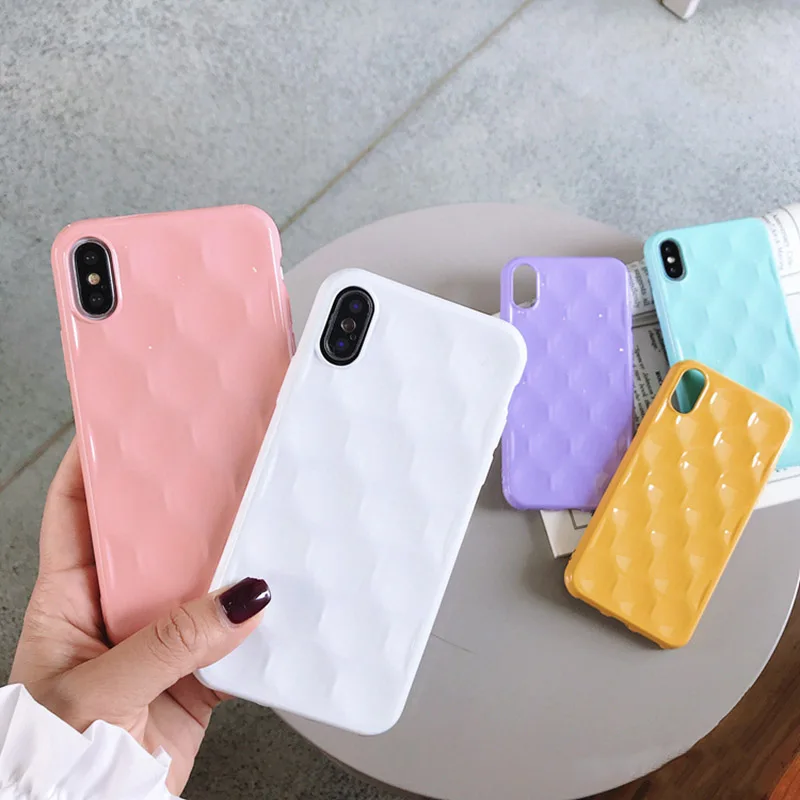 Lovely Macaron Colorful Phone Case For iphone 6 6s 7 8 plus Case For iphone X Cover Geometric Imprint Pattern Fashion Soft Cases
Lovely Macaron Colorful Phone Case For iphone 6 6s 7 8 plus Case For iphone X Cover Geometric Imprint Pattern Fashion Soft Cases
