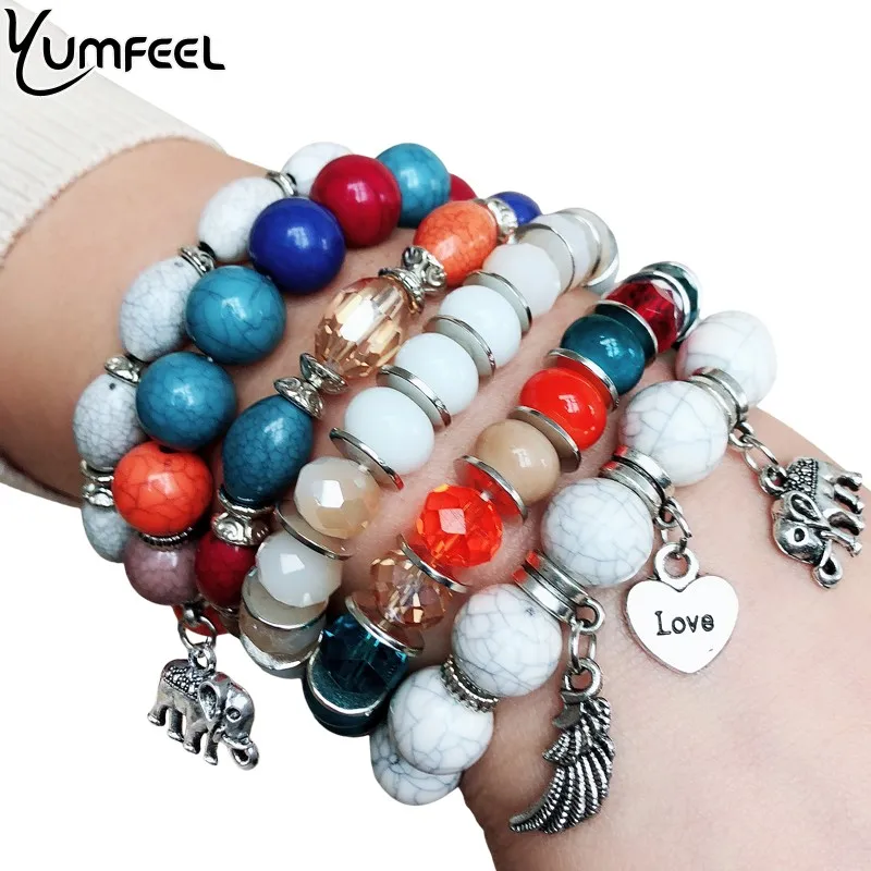 Yumfeel New 3pcs/Set Fashion Boho Bracelets & Bangles Women Beaded Bracelet Elephant Heart Charm Layer Wrap Bracelet Jewelry
Yumfeel New 3pcs/Set Fashion Boho Bracelets & Bangles Women Beaded Bracelet Elephant Heart Charm Layer Wrap Bracelet Jewelry