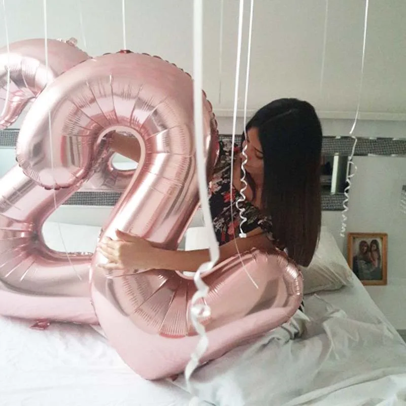 40inch Rose Gold Number Foil Balloons Large Digit Helium Balloons wedding Birthday Party Aniversary Baby Shower Decorations
40inch Rose Gold Number Foil Balloons Large Digit Helium Balloons wedding Birthday Party Aniversary Baby Shower Decorations