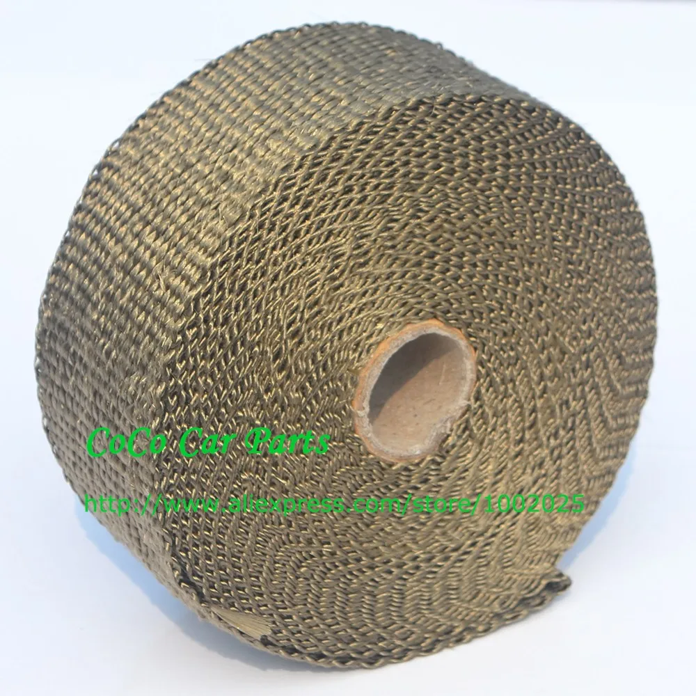 

Titanium Color Cool Thermo Tec Exhaust Insulating Wrap 10 Meters Header Wrap 2 Inch Heat Shield Wrap