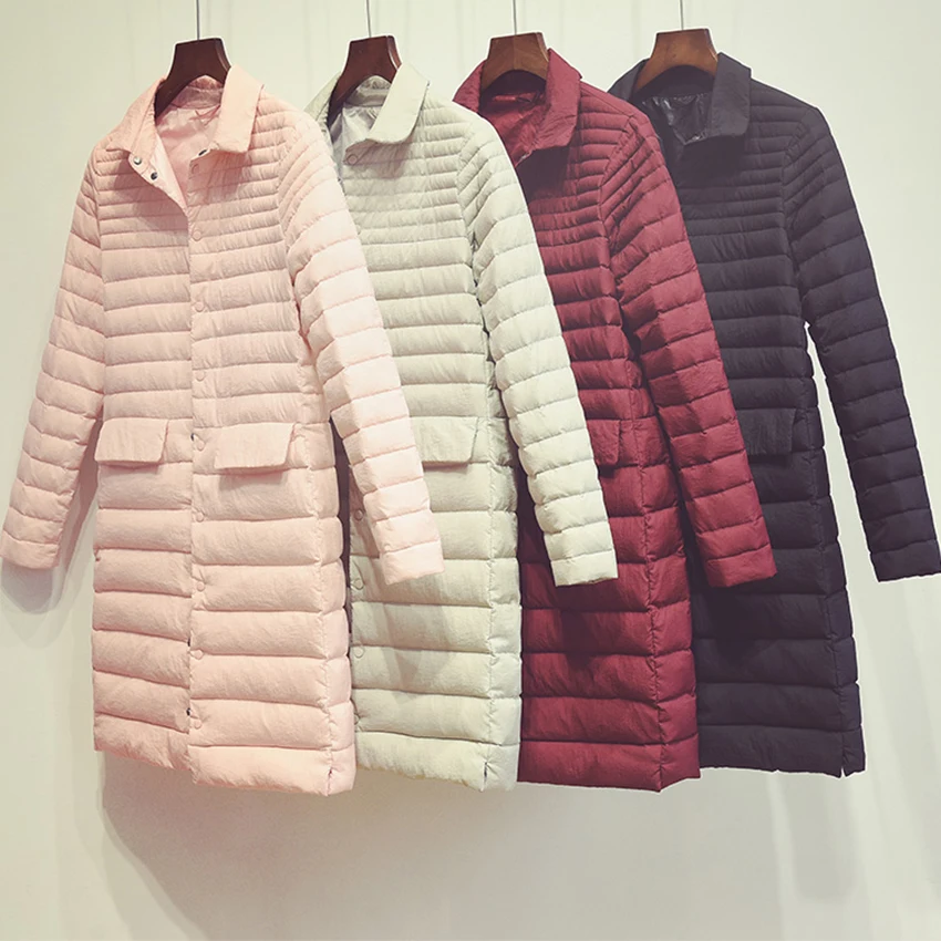 Autumn Winter Women Ultra Light Down Jacket Lightweight White Duck Down Parkas Warm Slim Thin Long Coat Female Outerwear SF547
Autumn Winter Women Ultra Light Down Jacket Lightweight White Duck Down Parkas Warm Slim Thin Long Coat Female Outerwear SF547