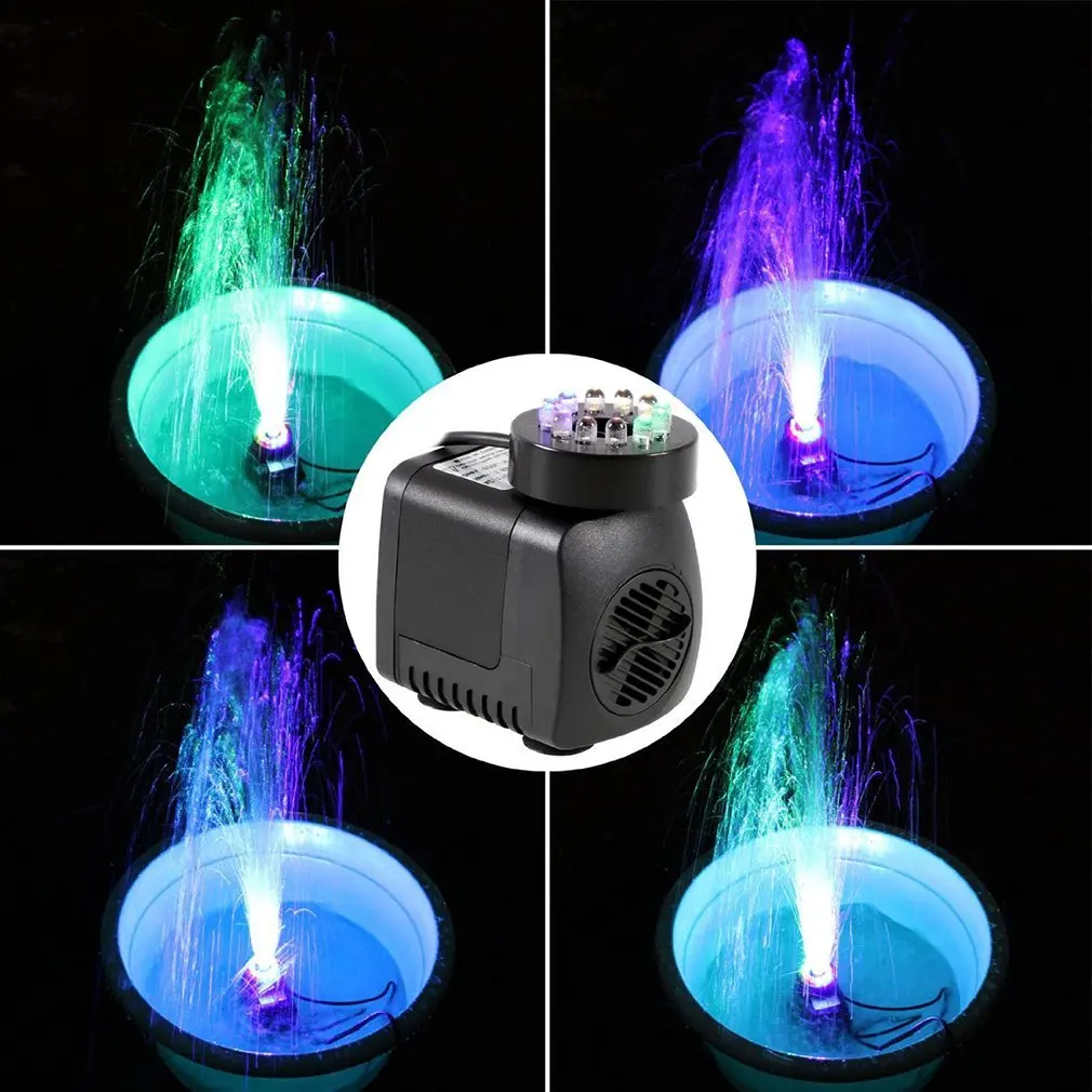 Submersible Pump with 12 Colored LED Light for Aquarium Fountain Hydroponics HYD88
Submersible Pump with 12 Colored LED Light for Aquarium Fountain Hydroponics HYD88