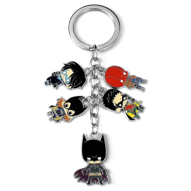 Marvel series DC comic hero Batman Key Chains Casual creative Cartoon props exquisite black Zinc alloy Portachiavi llavero
Marvel series DC comic hero Batman Key Chains Casual creative Cartoon props exquisite black Zinc alloy Portachiavi llavero