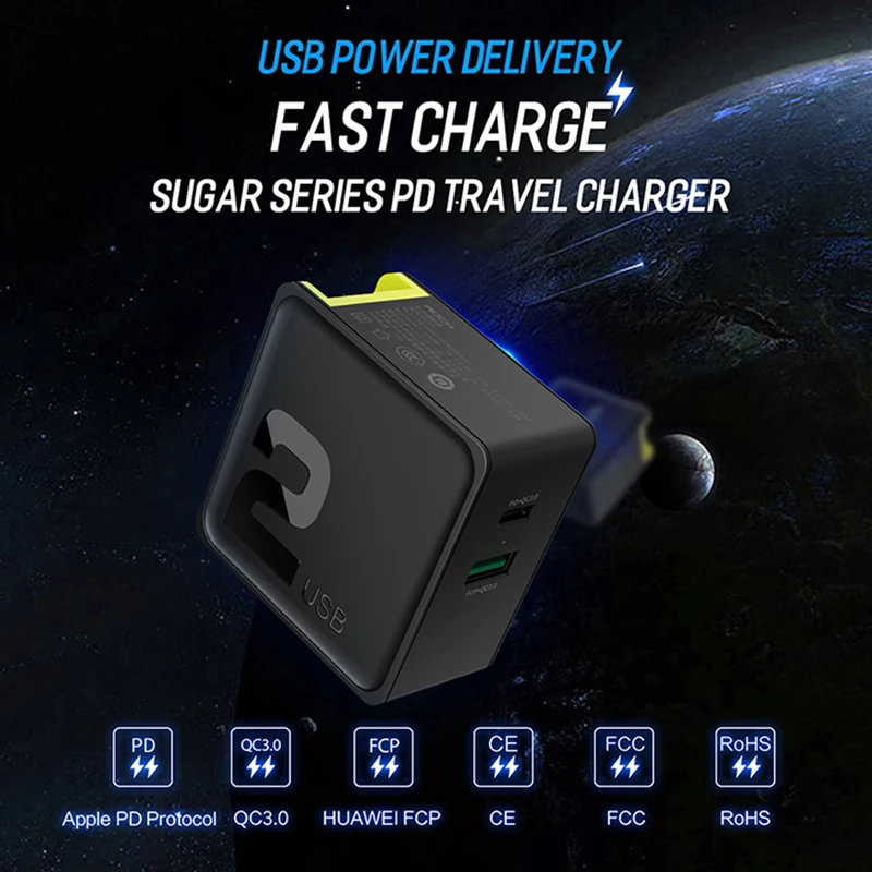 PD Fast Charging USB Charger for iPhone X 8, ROCK 36W Quick Charge Dual USB Charger QC3.0 &PD FCP fast charging Clearance 49%
PD Fast Charging USB Charger for iPhone X 8, ROCK 36W Quick Charge Dual USB Charger QC3.0 &PD FCP fast charging Clearance 49%