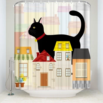 New Arrival Waterproof Funny Cartoon Printed Shower Curtain Polyester Fabric Cat Bathroom Curtains for Home Decorations
New Arrival Waterproof Funny Cartoon Printed Shower Curtain Polyester Fabric Cat Bathroom Curtains for Home Decorations