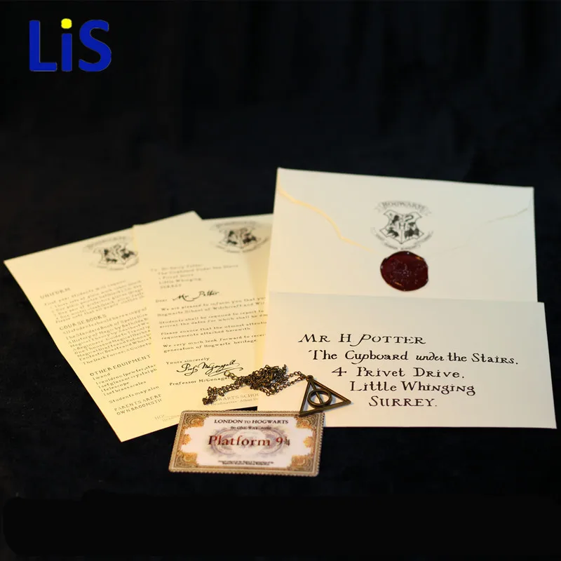 Harri Potter Hogwarts Acceptance Letter Package Five Pieces Suit Cosplay Props For Adult And Children Birthday Gift
Harri Potter Hogwarts Acceptance Letter Package Five Pieces Suit Cosplay Props For Adult And Children Birthday Gift