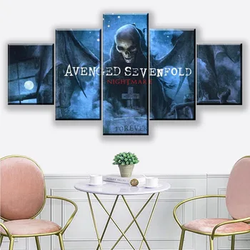 Home Decorative Modular Picture Canvas Painting 5 Piece Music Avenged Sevenfold Poster Wall Art For Living Room Modern Artwork
Home Decorative Modular Picture Canvas Painting 5 Piece Music Avenged Sevenfold Poster Wall Art For Living Room Modern Artwork