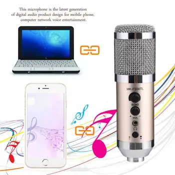 Professional MK-F500TL Handheld Microphone Large Diaphragm Studio Recording Microphones for Mobile Phone Computer Vocal Mic
Professional MK-F500TL Handheld Microphone Large Diaphragm Studio Recording Microphones for Mobile Phone Computer Vocal Mic