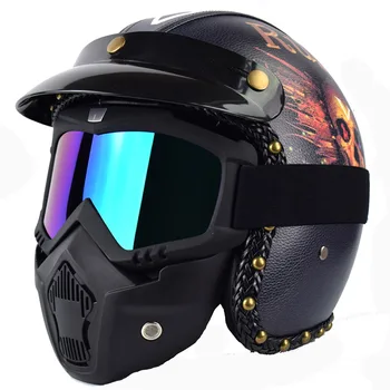 MJMOTO motocross helmet Mask Detachable Goggles And Mouth Filter Perfect for Open Face Motorcycle Half Helmet Vintage Helmets
MJMOTO motocross helmet Mask Detachable Goggles And Mouth Filter Perfect for Open Face Motorcycle Half Helmet Vintage Helmets